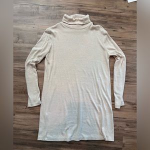 Beige turtleneck dress